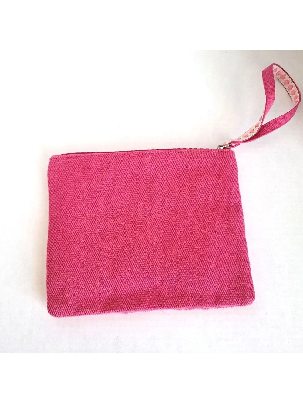 NWT A&B Express Edit Amalfi Beaded Coin Purse/Pouch/Wristlet Pink w Lemons